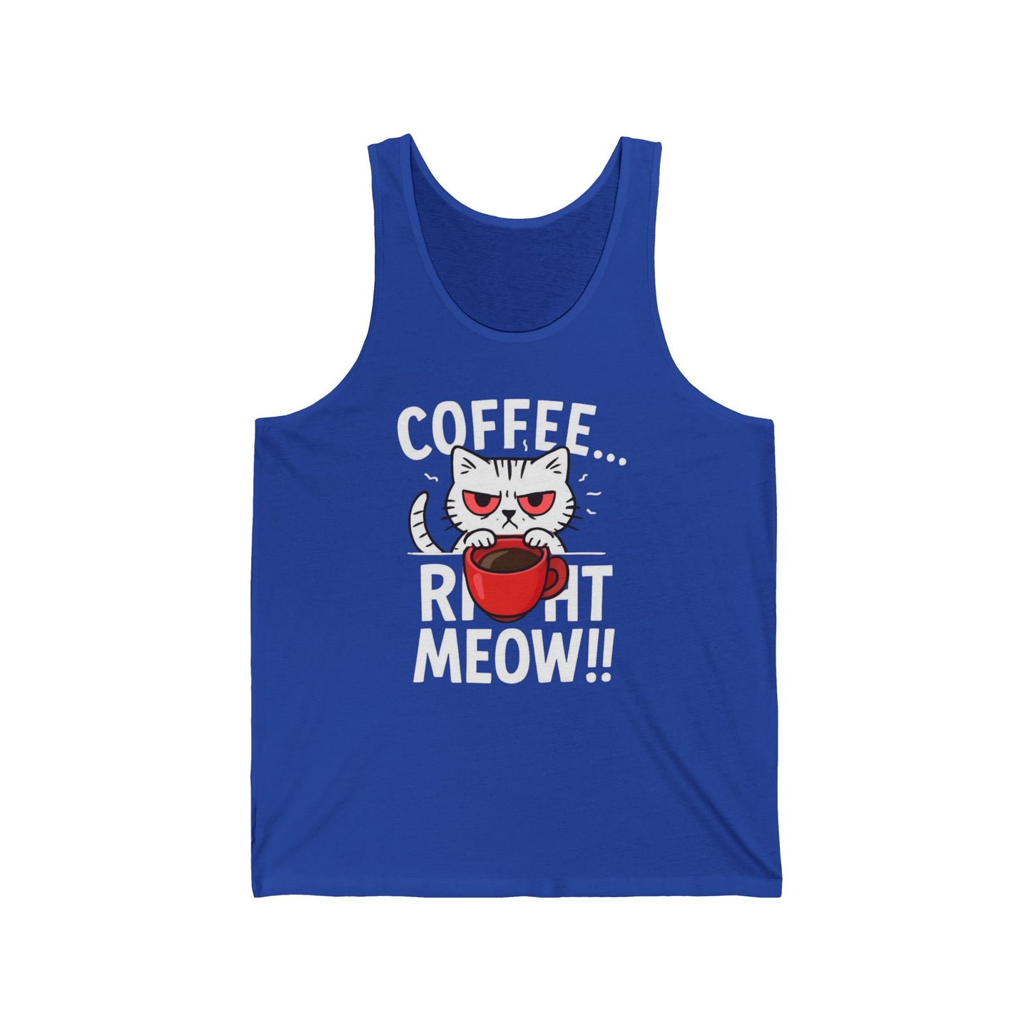 Cats and Coffee Tank Top, Cat Lover Gift, Coffee Lover Shirt, Funny Cat Shirt, Animal Print Tank, Cat Mom Gift