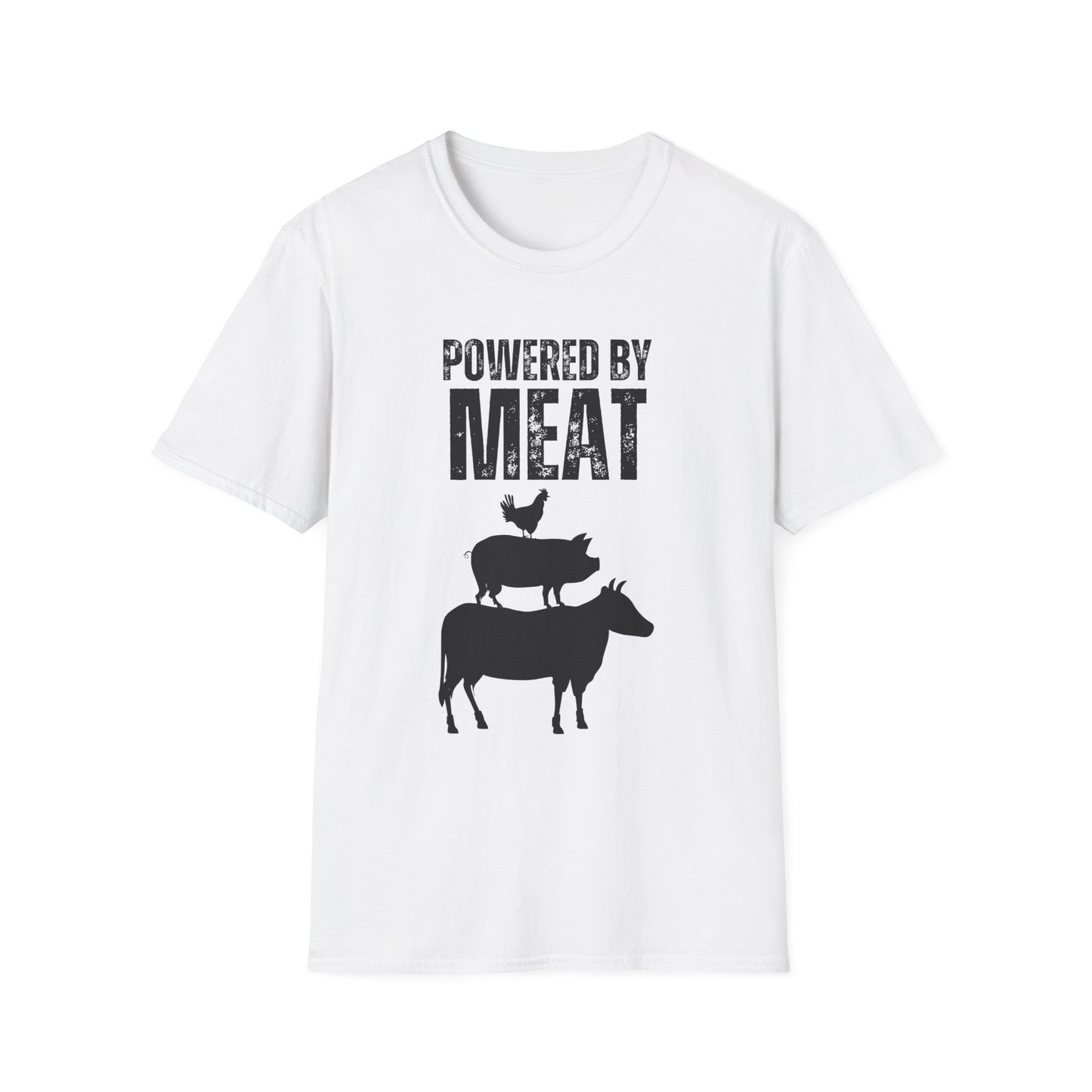 POWERED BY MEAT Shirts for Carnivores Funny MEAT T-shirt for Meat Lover Gift for Carnivore Shirt Healthy Diet T Shirt