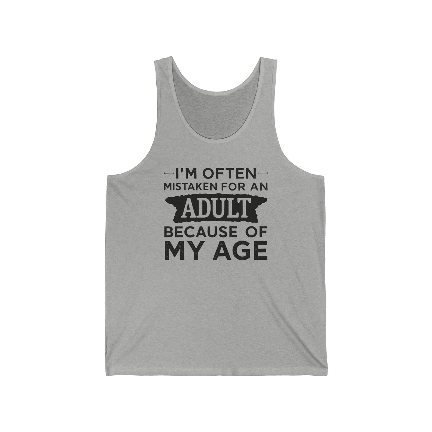Funny Workout Tank Top, Adult Humor Unisex Jersey Tank, Muscle Tee, Gym Shirt, Fitness Apparel, Exercise Top