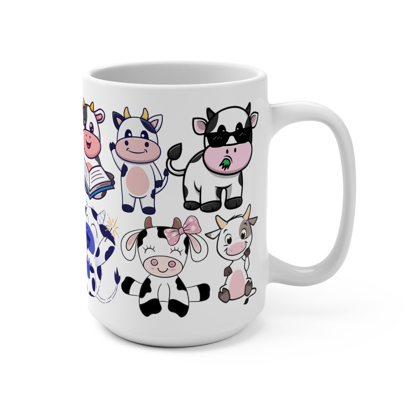 Cute Cow Mug for Coffee Lover gift for Cow Lover gift for Her, Funny Cow Coffee Mug for Farmer gift for Farm girl gift for Cow girl