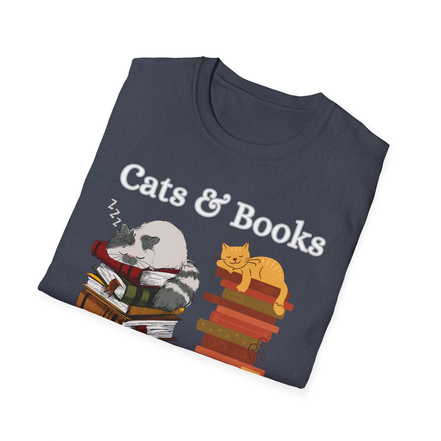 Cat T-shirt for Reader gift Funny Cat Shirt Reading Cats T shirt for Cat Lover gift Cats Books Shirt T-shirt Book Lover Gift