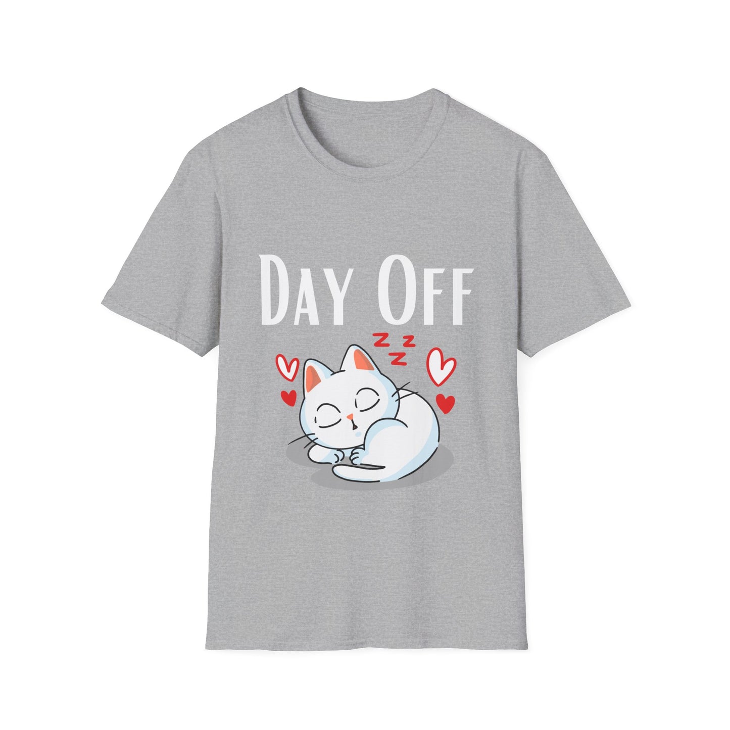 Cute Kitty Cat T-shirt for Cat Lover gift for Cat Mom gift for Her - DAY OFF Shirt - Cat Sleeping T Shirt Tired Worm out Shirt