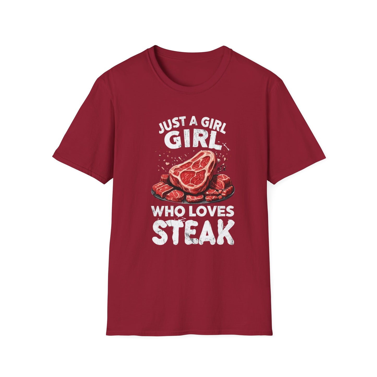Steak Shirts Just a girl who loves steak tshirt STeak Girl T-shirt for Carnivore Diet T Shirt for Steak Lover gift ideas for BBQ T-shirts