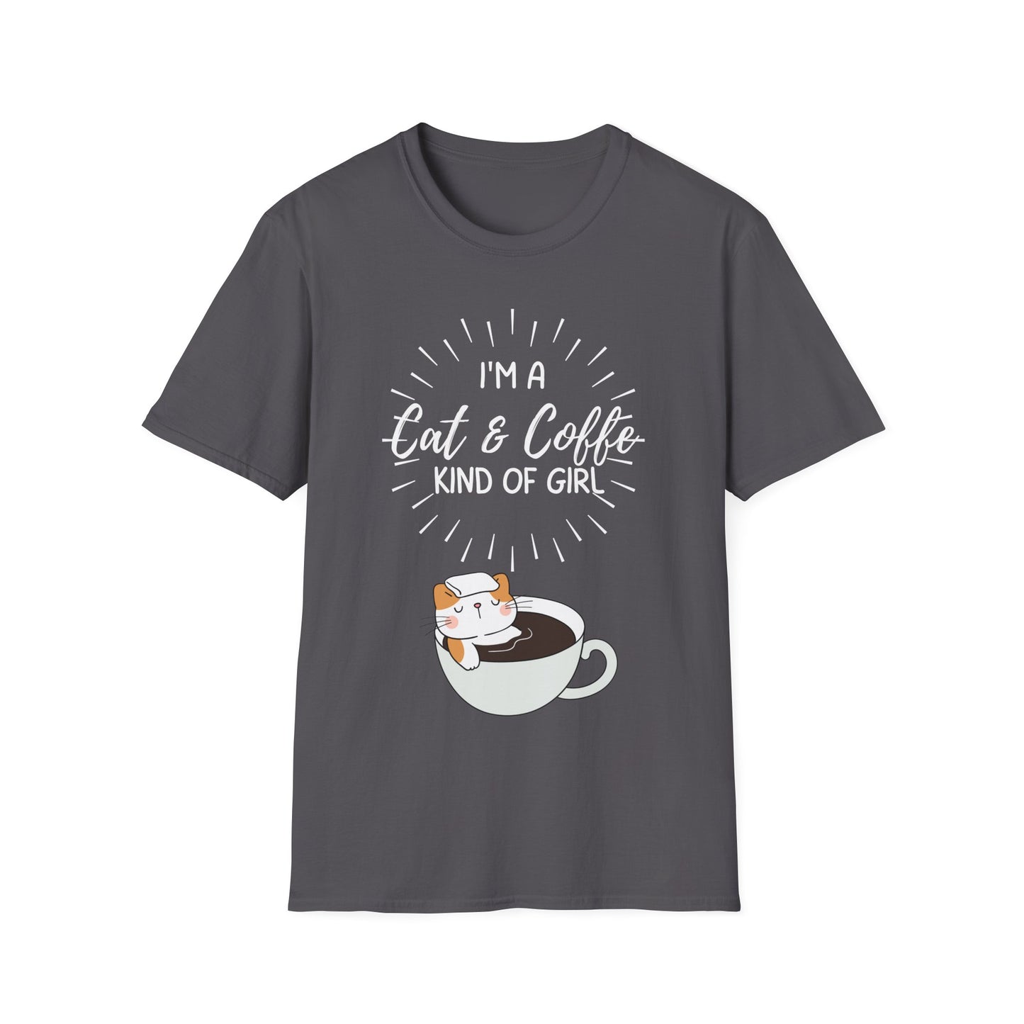 Cat T-shirt for Cat Lover gift for Coffee Lovers gift for Coffee Lover Shirt - Cute Cat T Shirt - Coffee Shirt gift for her