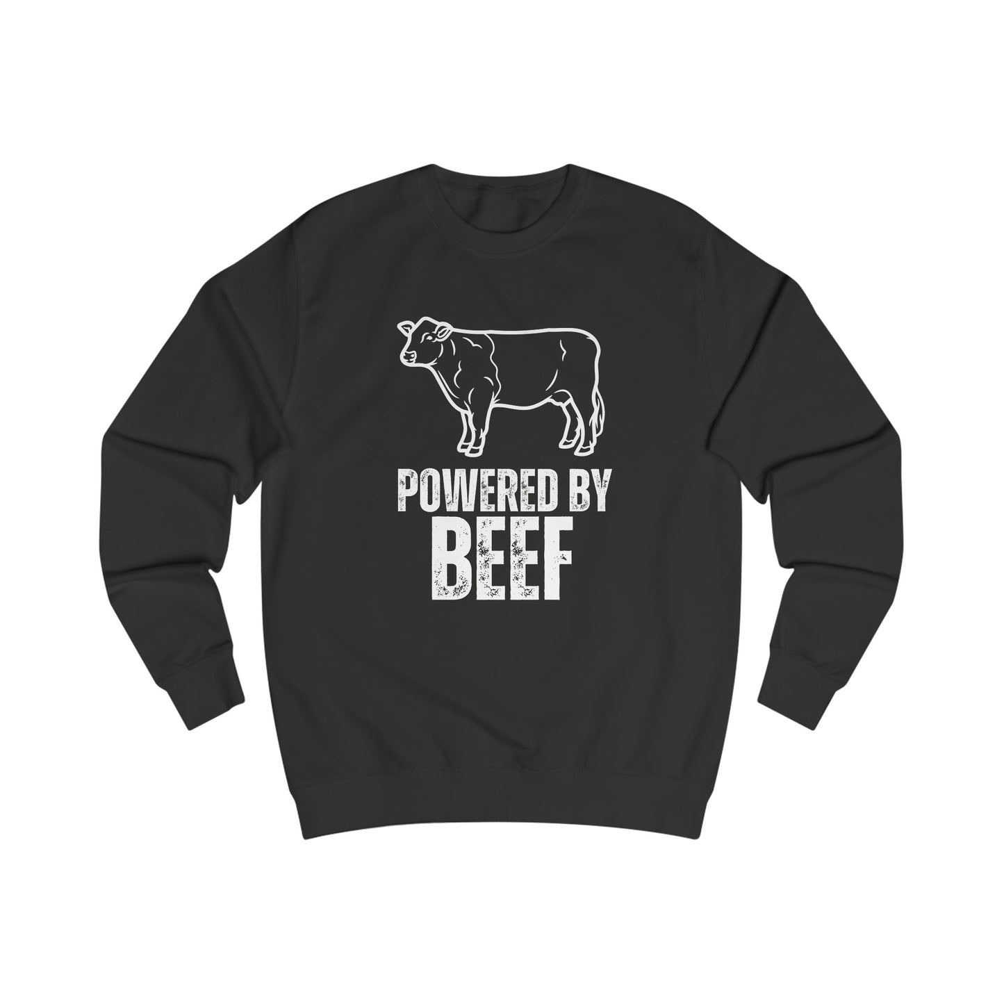 Funny Beef Lover Pullover sweater for Carnivore gift for Meat Lover for Steak Lover Sweat Shirt POWERED BY BEEF Cow SweatShirt