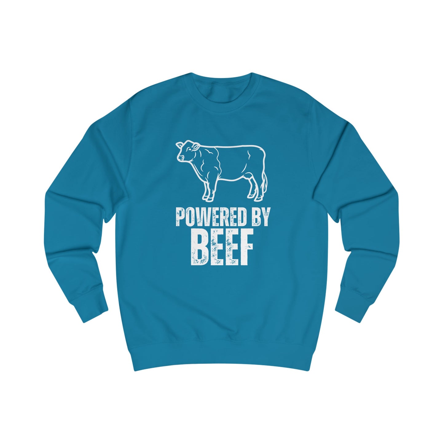 Funny Beef Lover Pullover sweater for Carnivore gift for Meat Lover for Steak Lover Sweat Shirt POWERED BY BEEF Cow SweatShirt