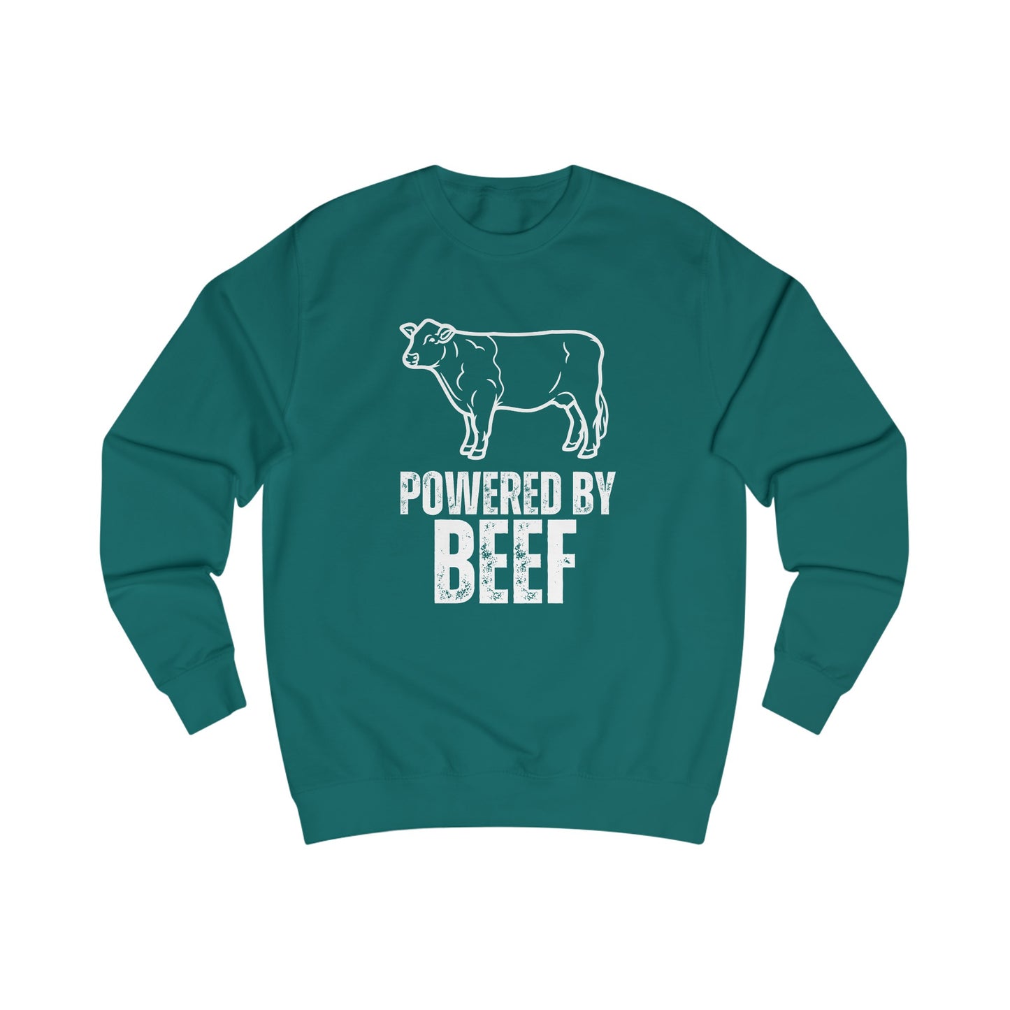 Funny Beef Lover Pullover sweater for Carnivore gift for Meat Lover for Steak Lover Sweat Shirt POWERED BY BEEF Cow SweatShirt