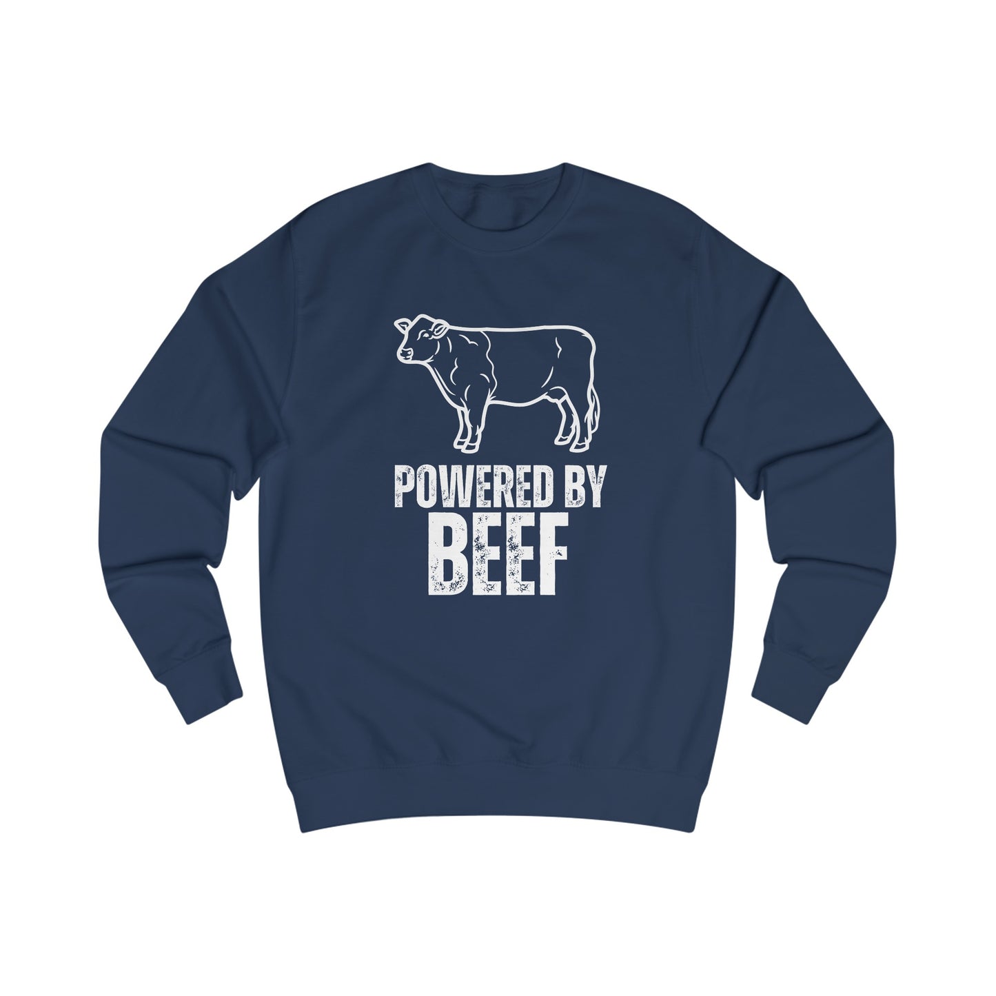 Funny Beef Lover Pullover sweater for Carnivore gift for Meat Lover for Steak Lover Sweat Shirt POWERED BY BEEF Cow SweatShirt