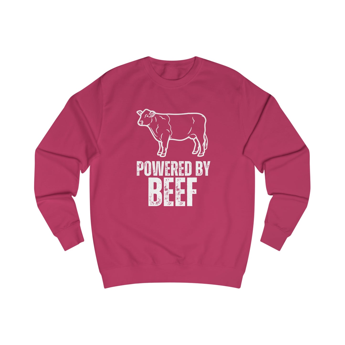 Funny Beef Lover Pullover sweater for Carnivore gift for Meat Lover for Steak Lover Sweat Shirt POWERED BY BEEF Cow SweatShirt