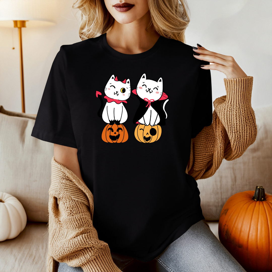 Vampire Cat Shirt for Halloween gifts for Halloween Cats T Shirts for Cat Lady gifts for Cat Lover T Shirts for Cat Mom gifts for Halloween