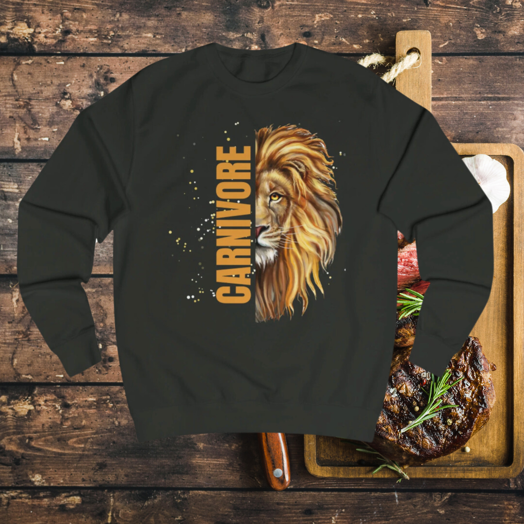 Carnivore Diet Sweatshirt Steak Lover Pull Over Gift for Steak Lover Meat Lover SweatShirts Carnivore Sweat Shirt Lion Sweater