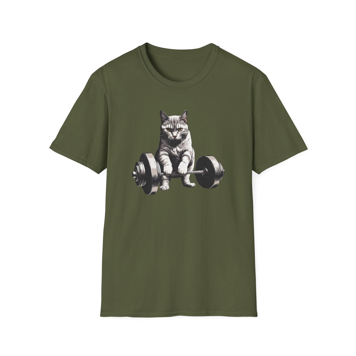 Cat Deadlifting Shirt for Gym Rat gifts for Workout Lover gift for Cat Lover T-shirt Funny Cats Lifting Weights T Shirts Kitty Powerlifting Weightlifting