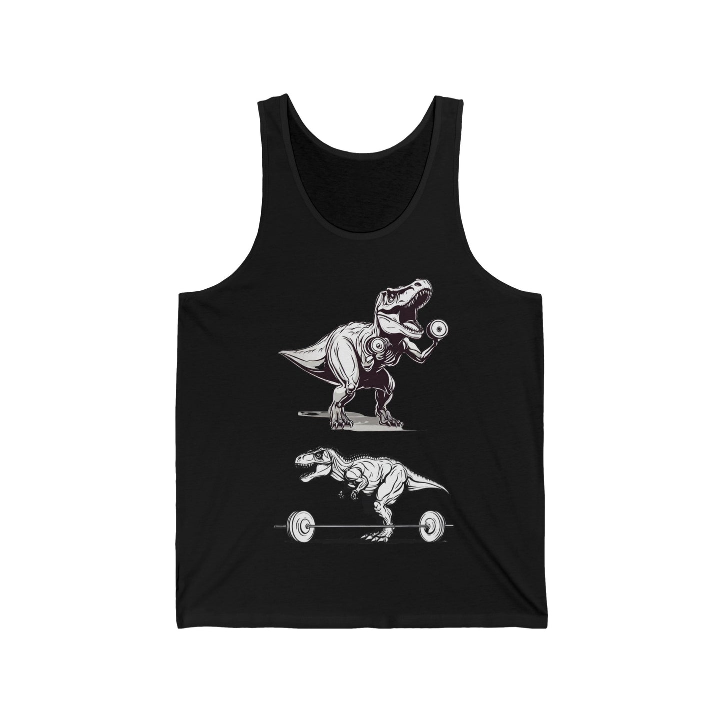 Funny T-Rex Lifting Weights Tank Top for Gym gift Workout enthusiast T-shirt Funny Workout Top for Dinosaur Lover gift for Gym Rat Shirt