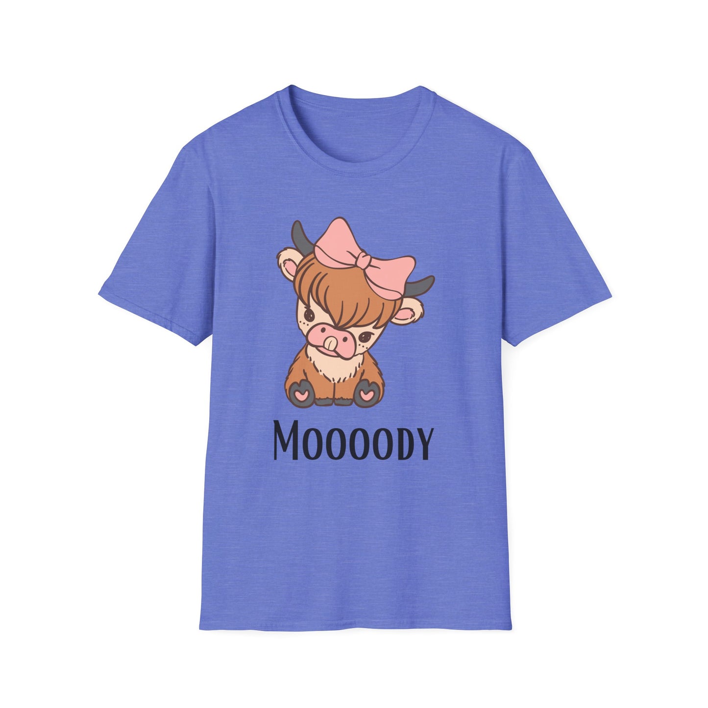 Highland Cow Shirts Cow Theme Shirt for Mom gifts for Farm girl T-shirt Cute Highland Cow T Shirt Funny Cow Head Moody T-shirts for Her gift