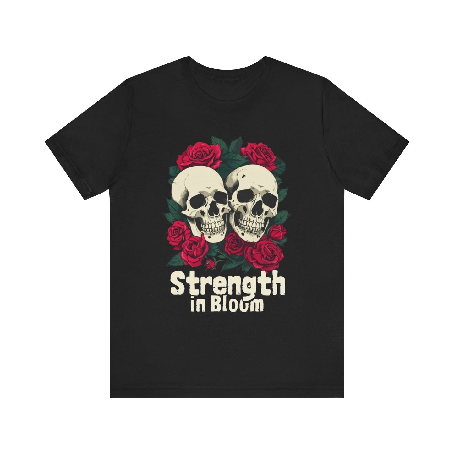 Strength in Bloom Gym Shirt, Floral Workout Tee, Fitness Top, Activewear T-Shirt, Exercise Apparel, Gym Lover Gift