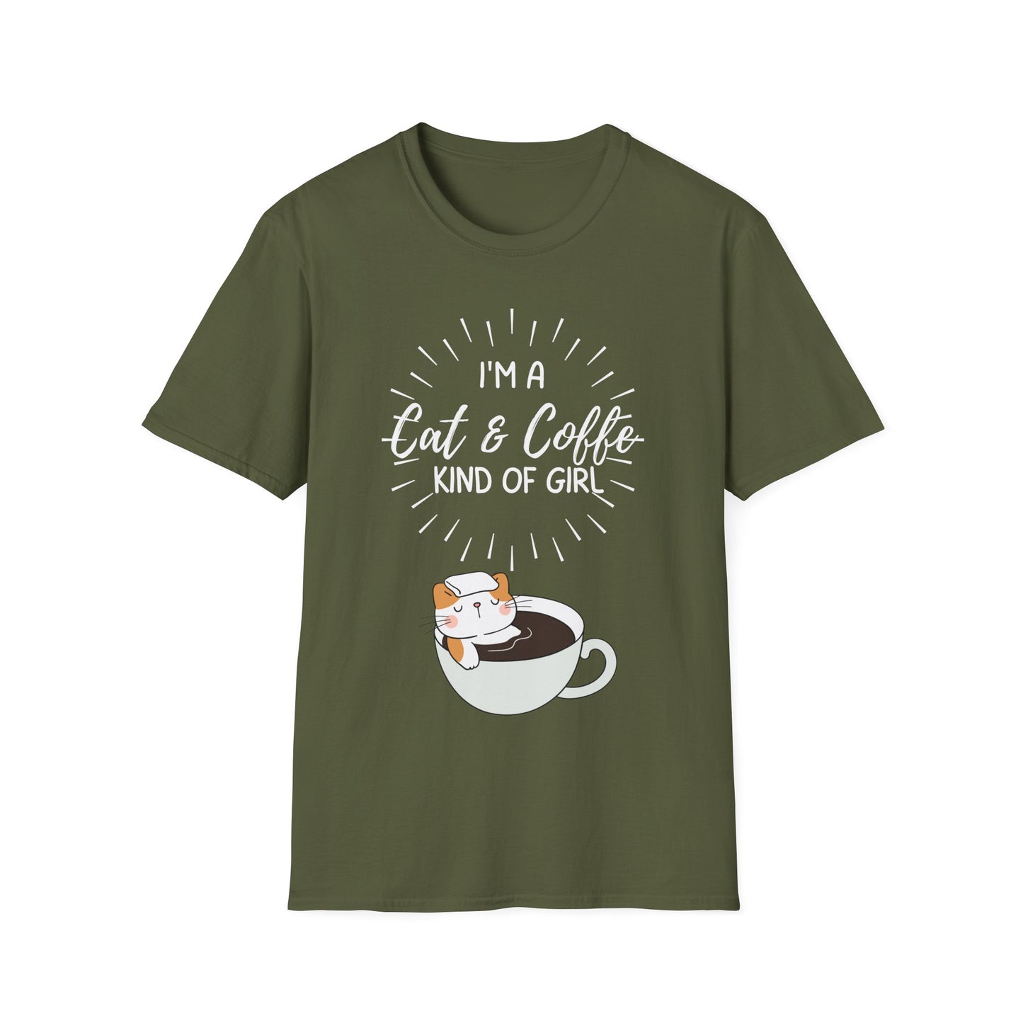 Cat T-shirt for Cat Lover gift for Coffee Lovers gift for Coffee Lover Shirt - Cute Cat T Shirt - Coffee Shirt gift for her