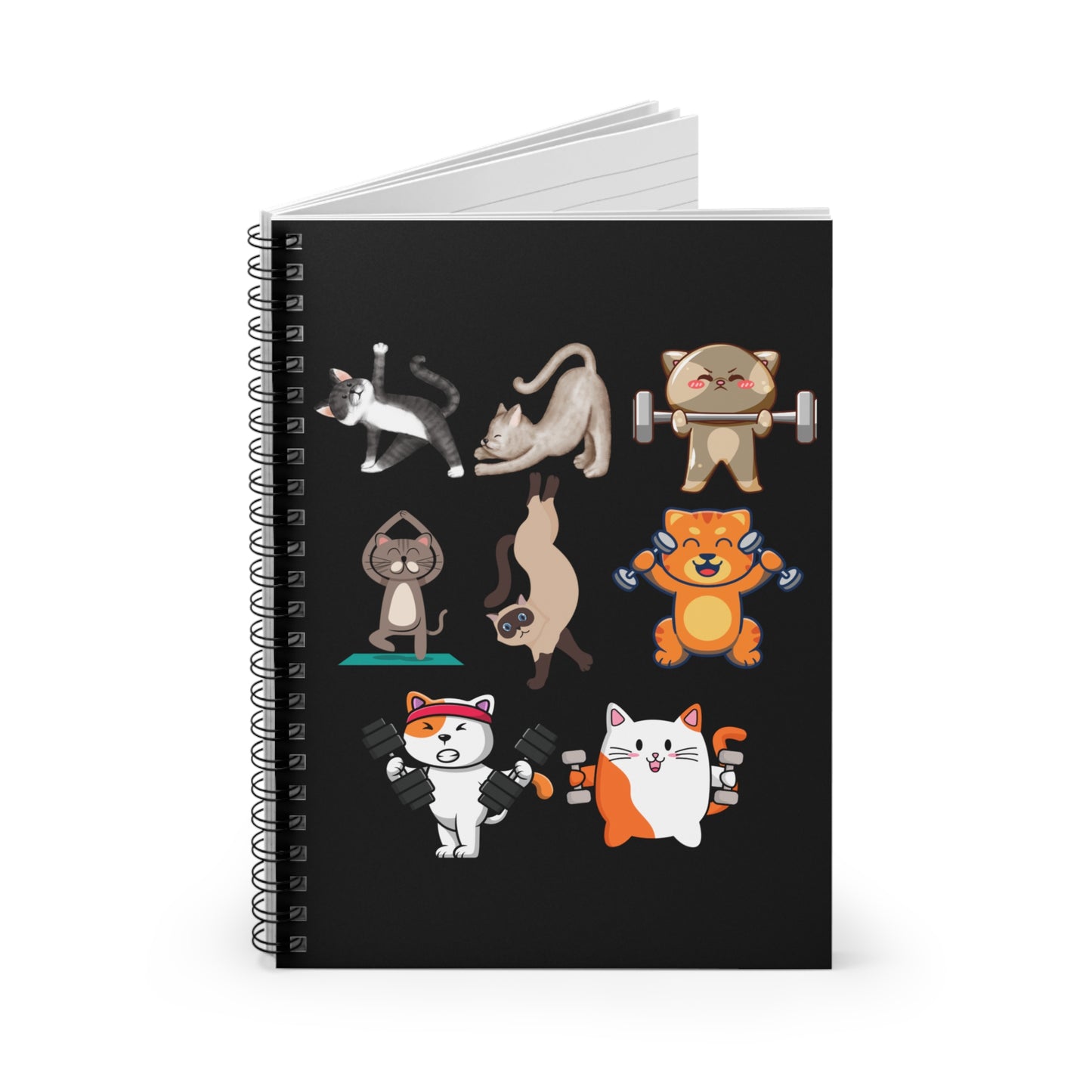 Training Log Book for Gym Lover gift for Cat Lover Cats Working Out Notebook Funny Cat Notebook Workout Journal