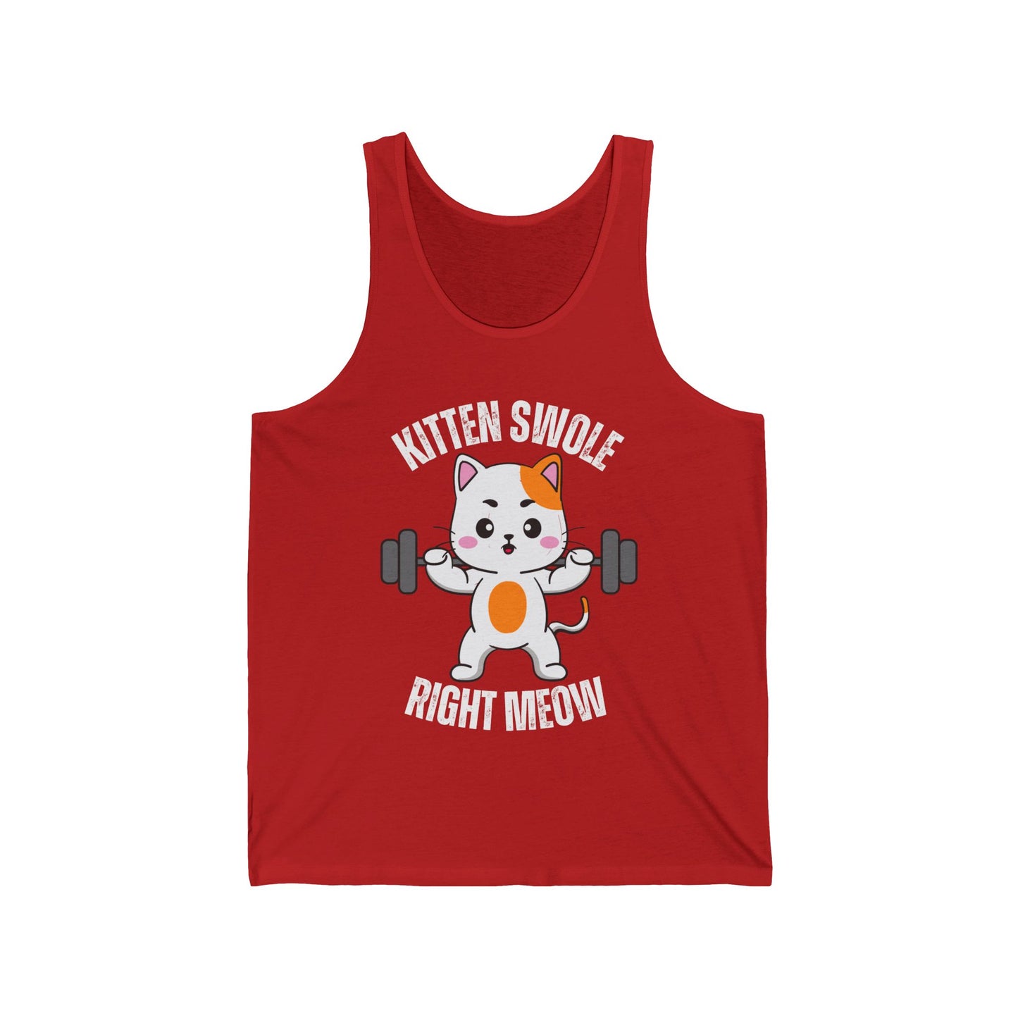 Workout Tank Top for Cat Lover gift for Gym giftsFunny Cat Pun Shirt Cat Saying Tshirt  Cats Quote Tank Tops Kitten Swole Right Meow