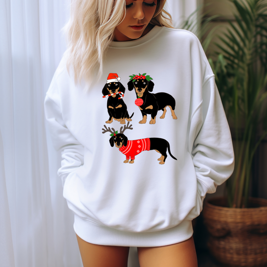 Dachshund Sweatshirt for Christmas presents for Weiner Dog Lover gift forDachshund Mom gift for Dog Dad Sweatshirts for Christmas presents