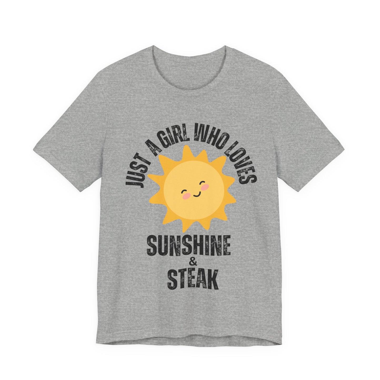 Steak and Sunshine Unisex Tee, Carnivore Diet Top, Foodie T-Shirt, Meat Lover Shirt, BBQ Party Wear, Grilling Apparel