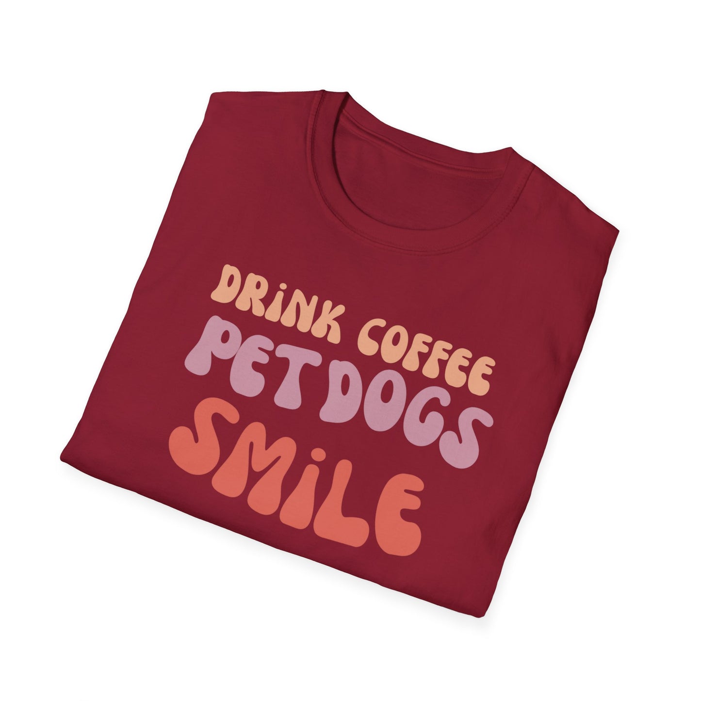 Groovy Dog Shirt for Coffee Lover Tees Retro Dog Tshirt for Dog Lover gift for Dog Mom present for Christmas gifts for Her Smile T-shirts