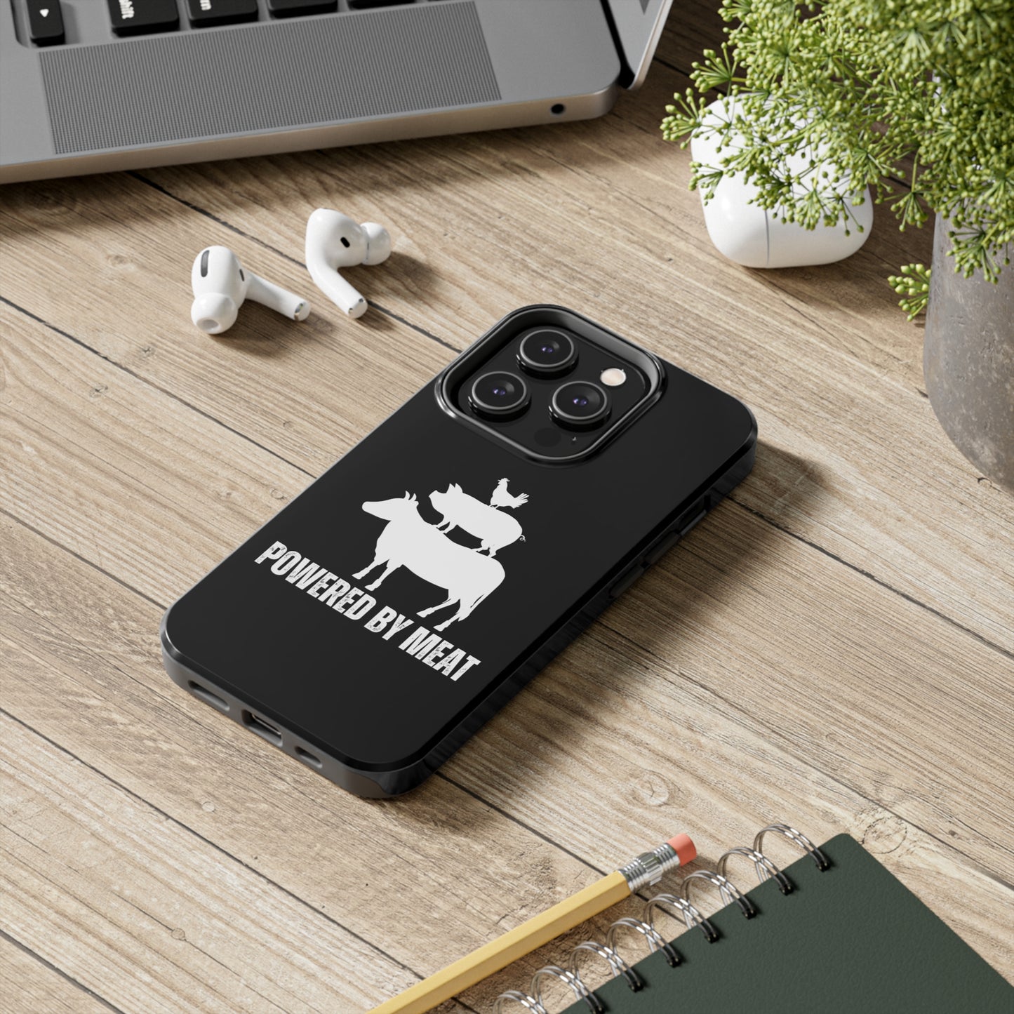 Carnivore Phone Case Powered By Meat Funny Phone case for Carnivore gift for Lion Lover gift for him or her