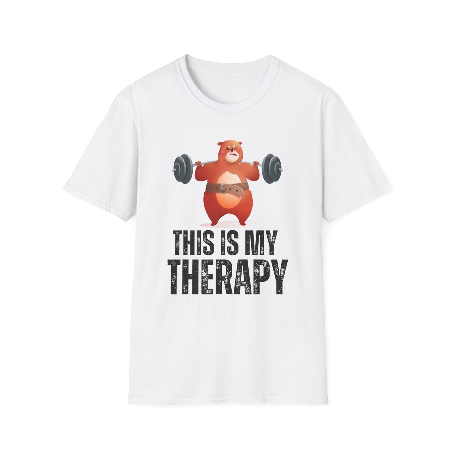 Funny Bear Working out T-shirt for Gym Lover gift for Weightlifting Lover Shirt The GYM is my THERAPY T Shirt