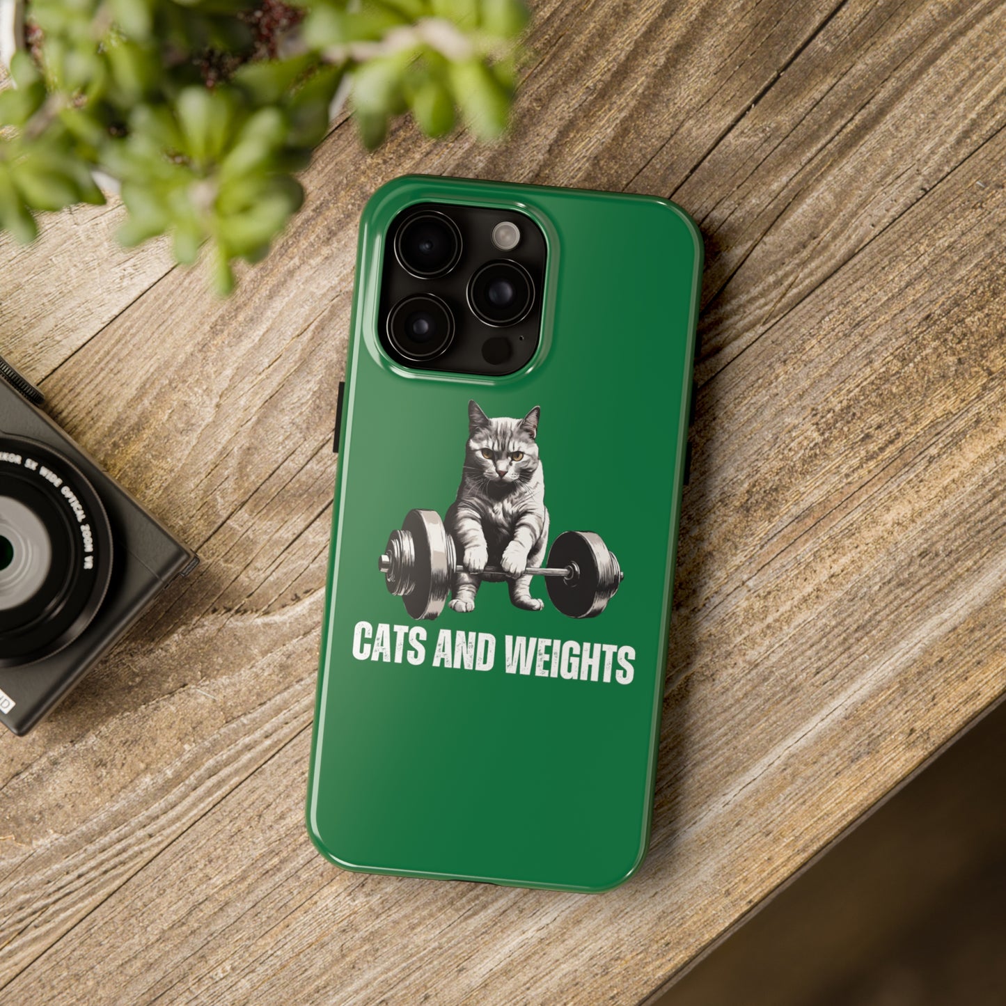 CATS & Weights iPhone case for Gym Lover gift for Cat Lover gifts for Fitness Lover Funny Cat Phone case Workout case