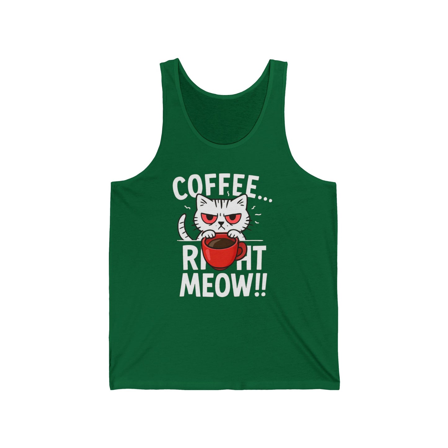 Cats and Coffee Tank Top, Cat Lover Gift, Coffee Lover Shirt, Funny Cat Shirt, Animal Print Tank, Cat Mom Gift