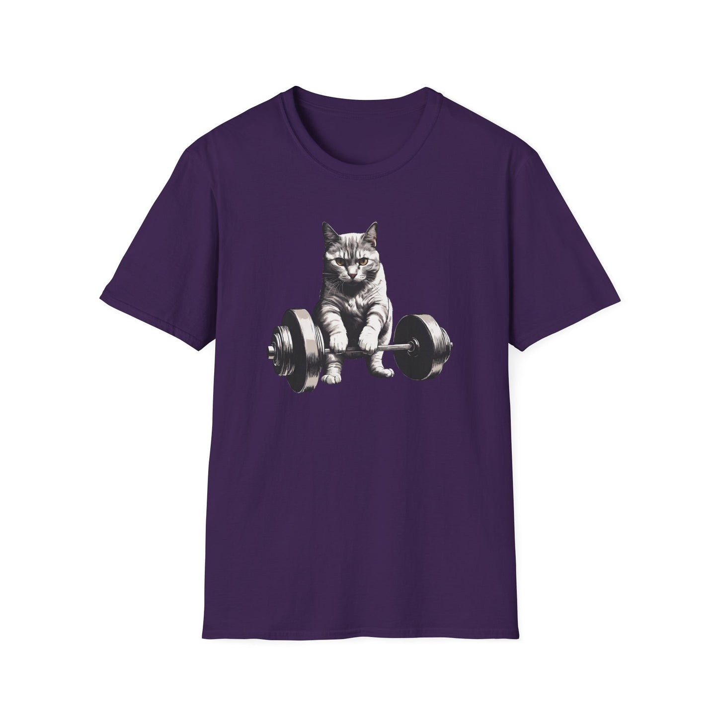 Cat Deadlifting Shirt for Gym Rat gifts for Workout Lover gift for Cat Lover T-shirt Funny Cats Lifting Weights T Shirts Kitty Powerlifting Weightlifting