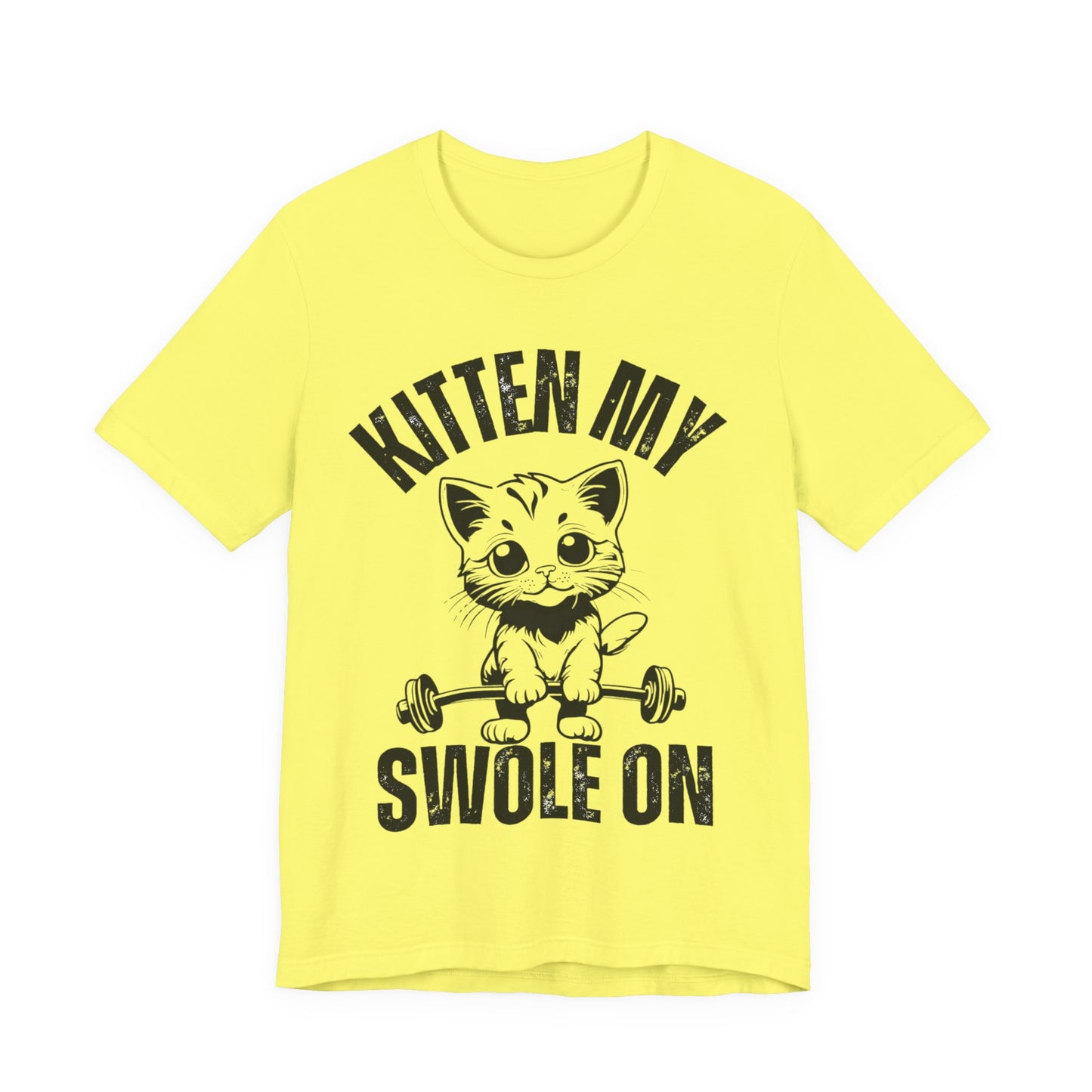 Kitten My Swole On Shirt, Unisex Tee, Gym Workout T-Shirt, Cat Lover Gift, Fitness Apparel