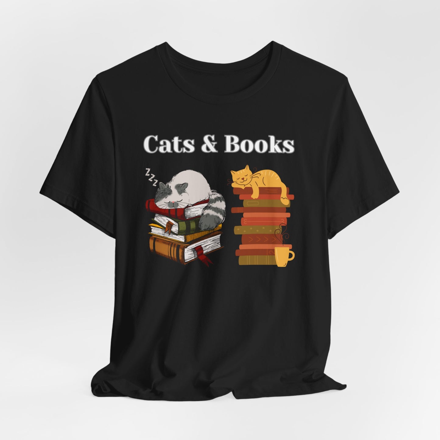Cat Lover T-shirt for Book Lover gift for Cat Lover gifts for Cat Dad gift for Cat Mom gift - CATS & BOOKS Shirt