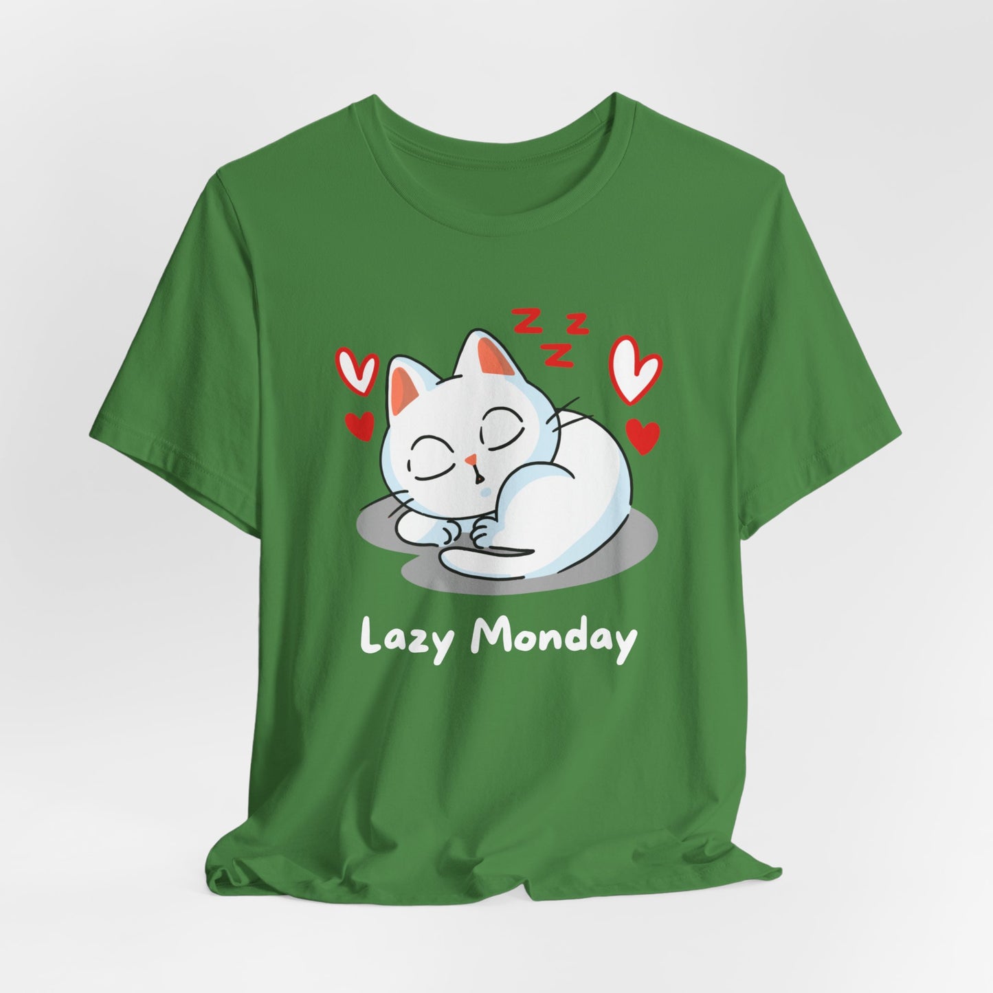 Funny Cat T-shirt for Cat Lover Gift for Her Cute Cat T Shirt for Cat mom GIFTS for Mathers Day Adorable Cat Shirts - Lazy Monday Shirt