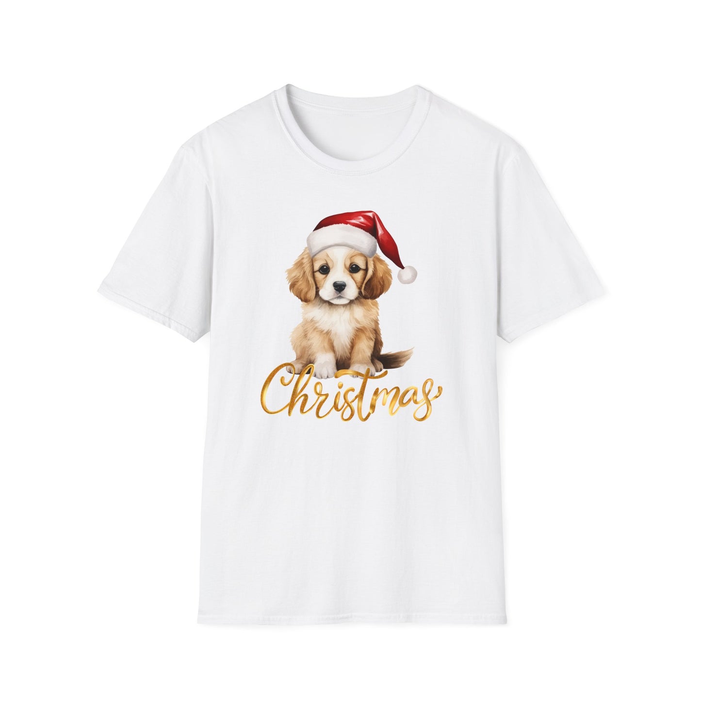 Puppy Christmas T Shirt for Christmas Dog T-shirt for Golden Retriever Mom gifts for Golden retriever Lover gift for Women's Christmas Tee