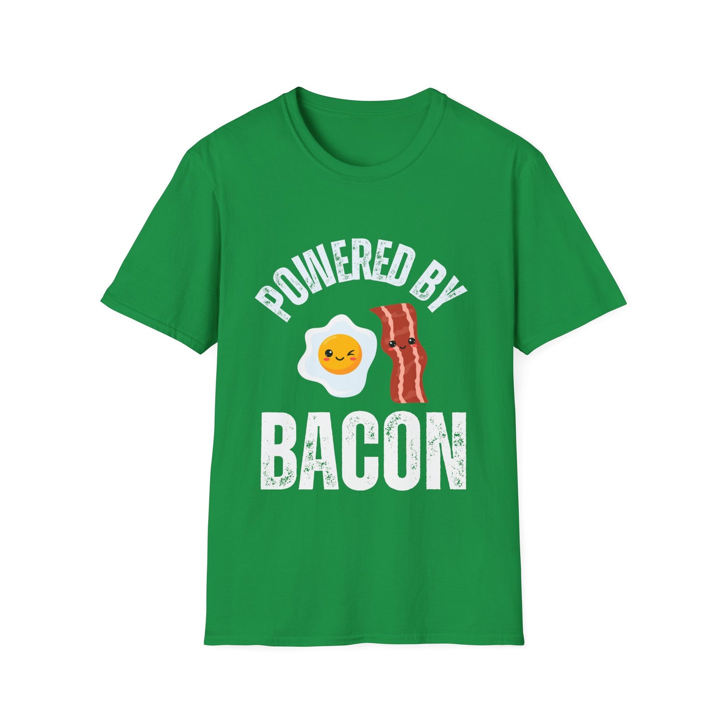 Powered By Bacon T Shirts Funny Meat Shirt - Bacon & Egg T-shirt for Meat Lover Gift for Bacon Lover Shirt for Carnivore gift for Meat T Shirt