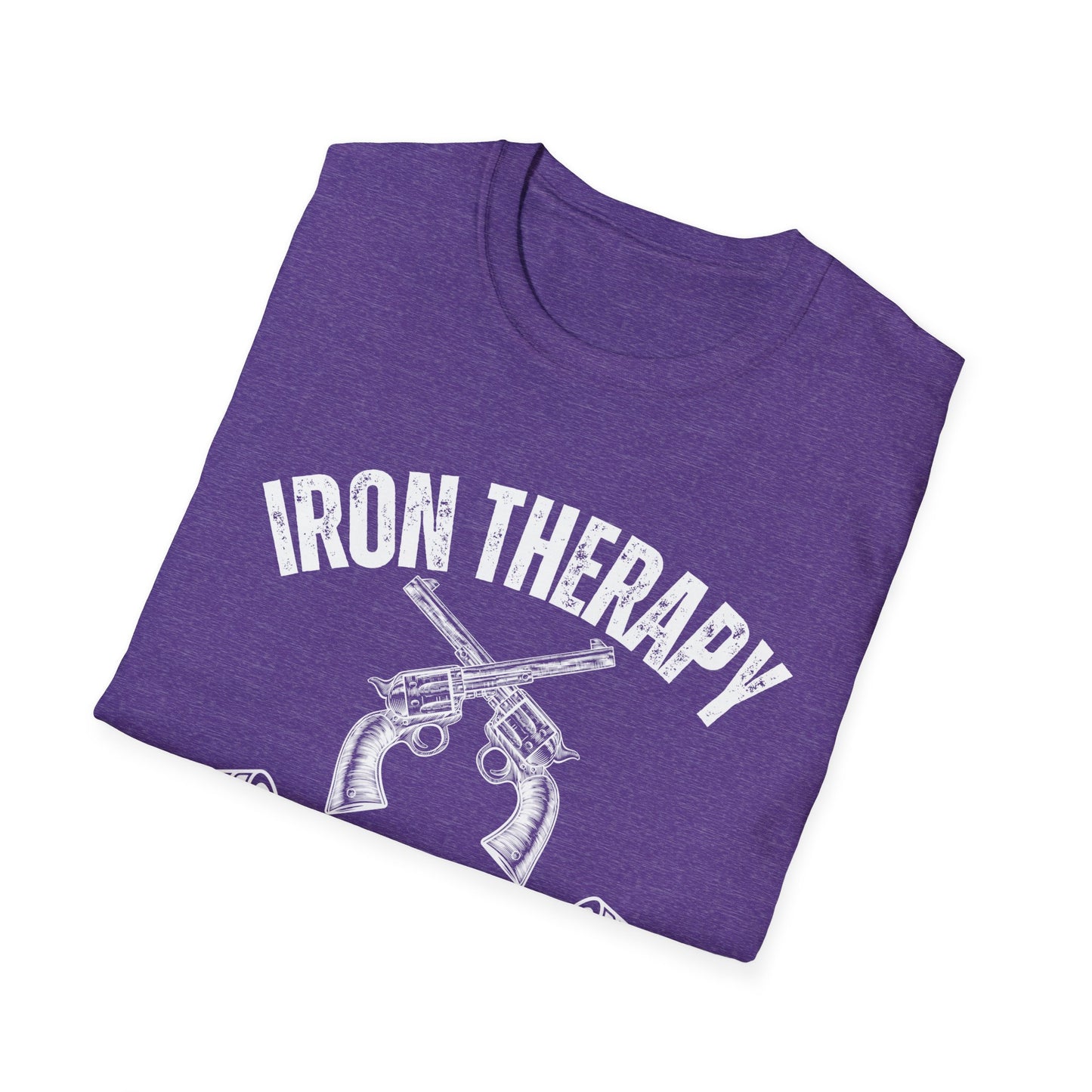 Workout Shirt for Gun Lover gift for Weightlifting T-shirt for Gym Lover gifts for Powerlifting Tee Shirts for Him Iron Therapy Shirt