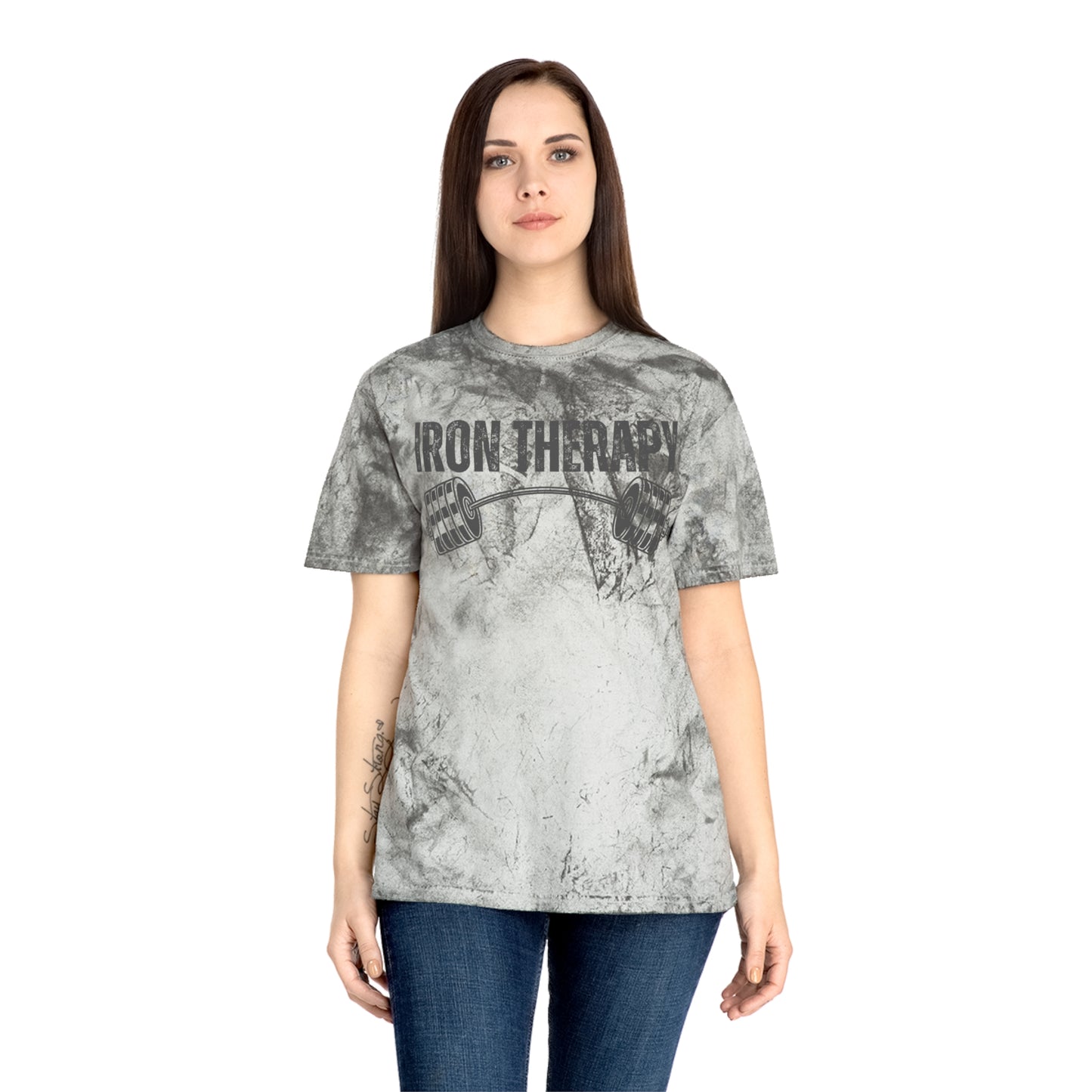Iron Therapy Shirt Gym Clothes Tie-Dye Fitness T-Shirt Workout Tee Gym Apparel Casual Wear for Fitness Enthusiasts T-shirt for Gym Rat gift