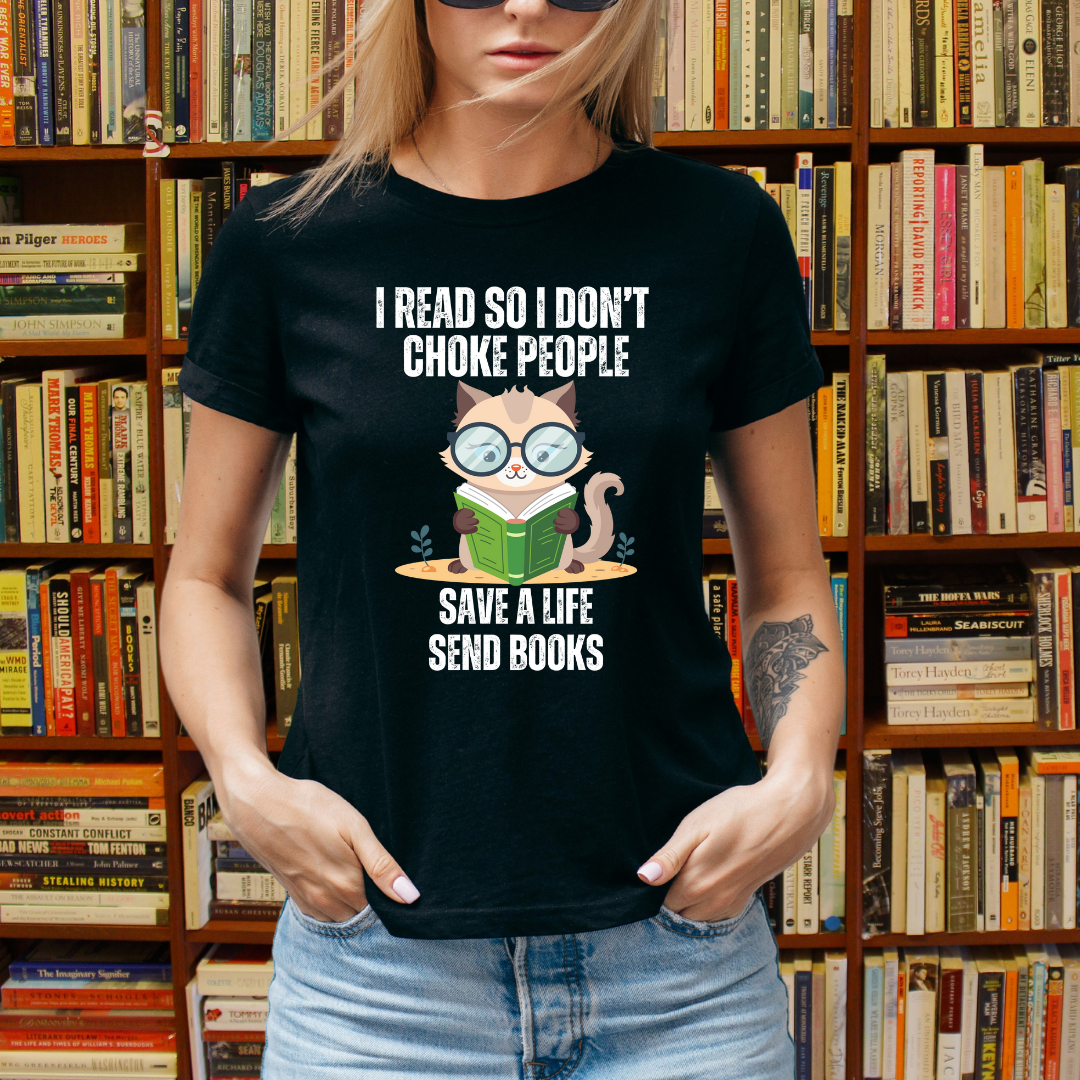 Cat Reading Shirt Book Lover T-shirt for Cat Lover gift for Reader gifts for Bookish T Shirts Cute Cats Reading T-shirts for Cat Mom gift