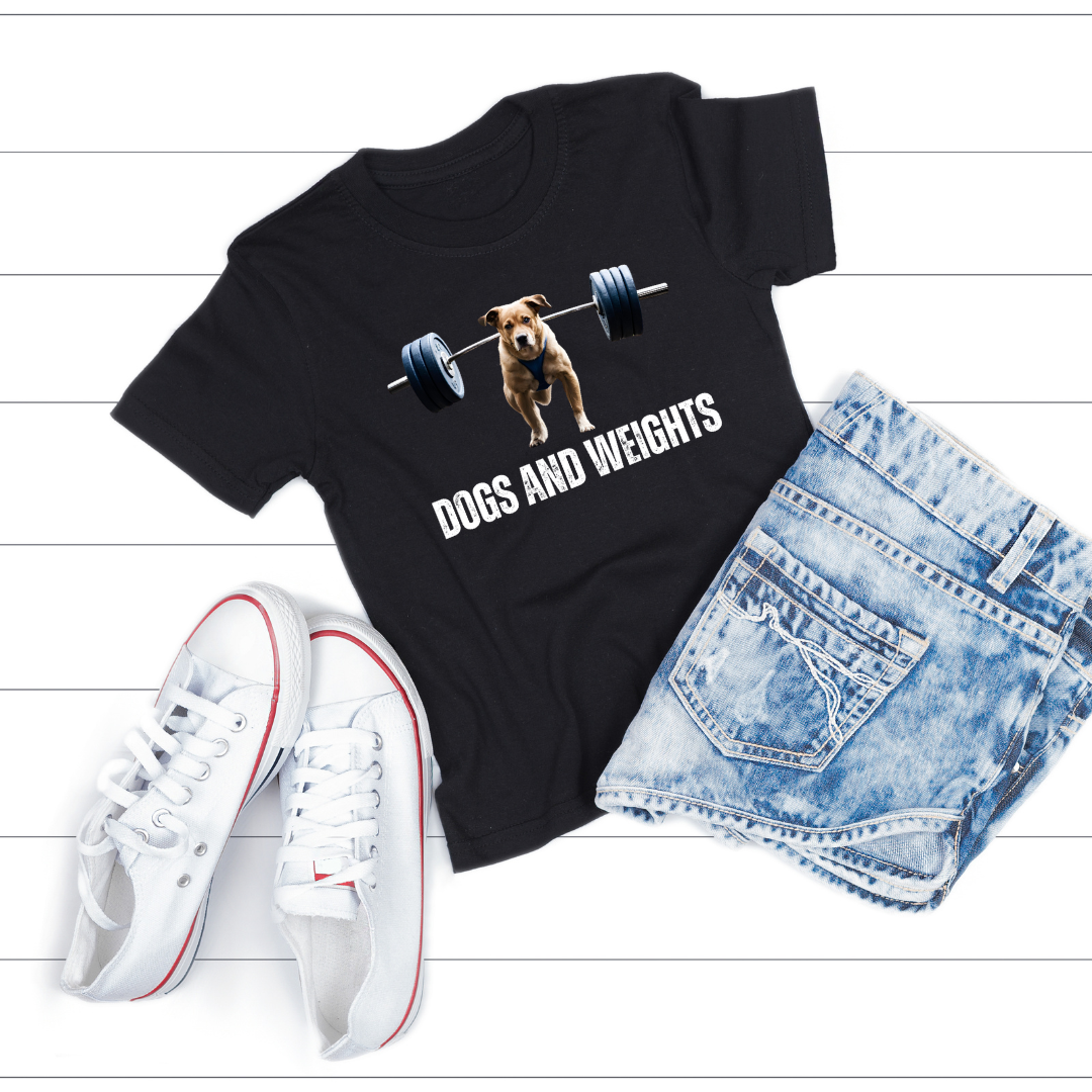 Dog Workout T-shirt for Dog Lover gift for Gym Lover Dog Lifting Weights T Shirt Dogs & Weights Shirt for Fitness Lover gift