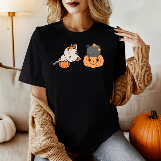 Spooky Cat Shirt for Spooky Season Tshirts for Black Cat T Shirt for Halloween T-Shirts for Halloween gifts for Funny Cat T Shirts for her