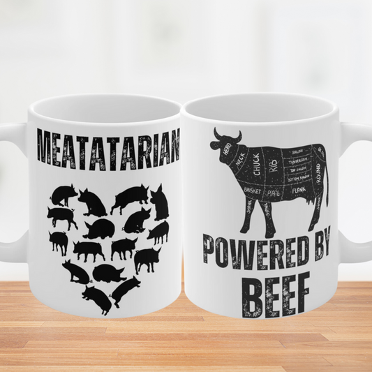 Funny Meat Mug for Meat Lover gift for Carnivore Mug for Grilling gift BBQ Lover Mug Beef Pork 11oz Mug for Him gift