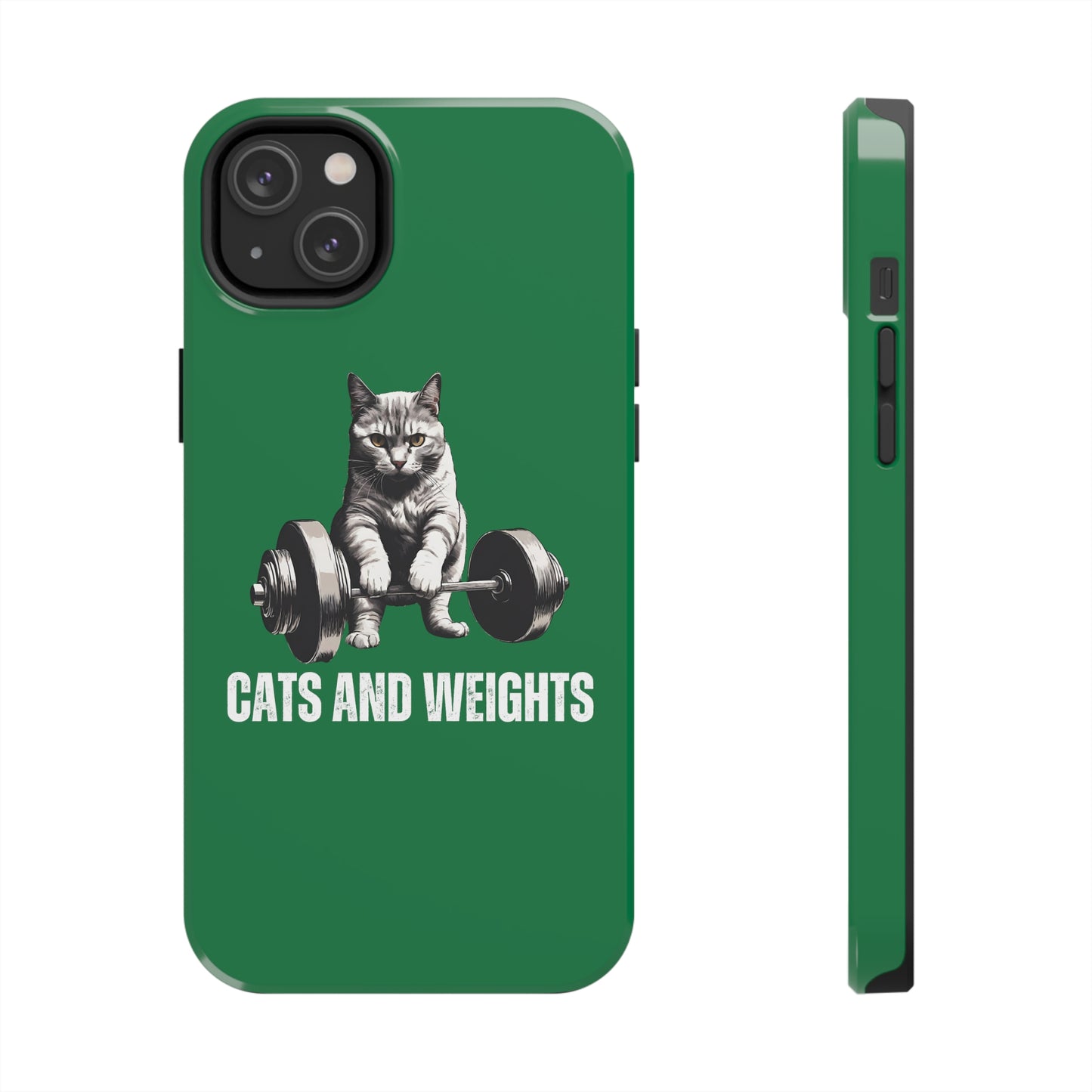 CATS & Weights iPhone case for Gym Lover gift for Cat Lover gifts for Fitness Lover Funny Cat Phone case Workout case