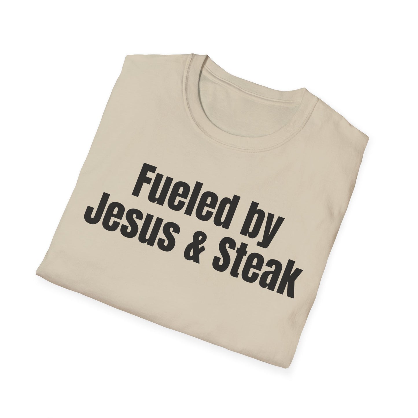 Fueled By Jesus and Steak Shirt for Christian Tshirts for the Gym t shirts for him gifts for her Christian Workout Shirts for Steak Lovers