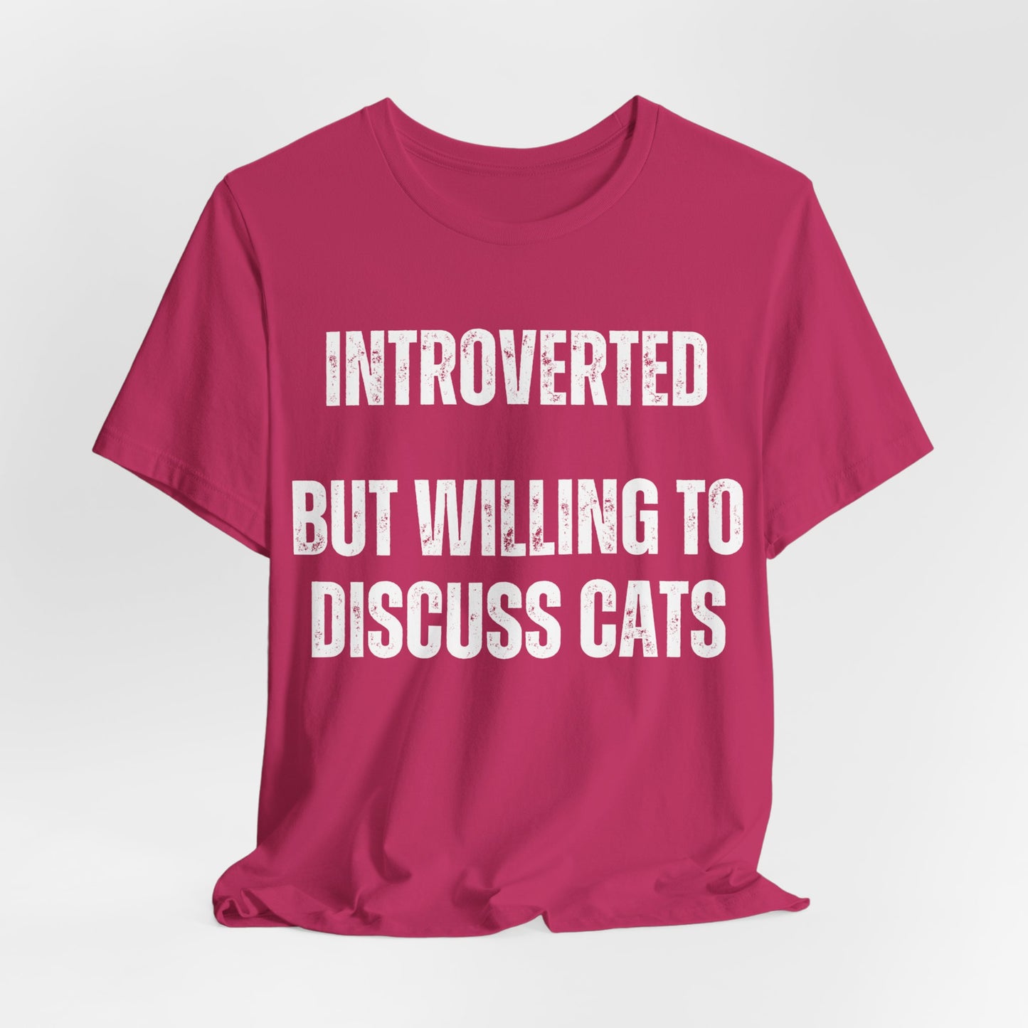 Funny Cat Shirt gift CAT Lover gifts for Cat Dad T-shirt Cat T shirt for Cat Mom Introverted But Willing to Discuss CATS Introvert Shirts