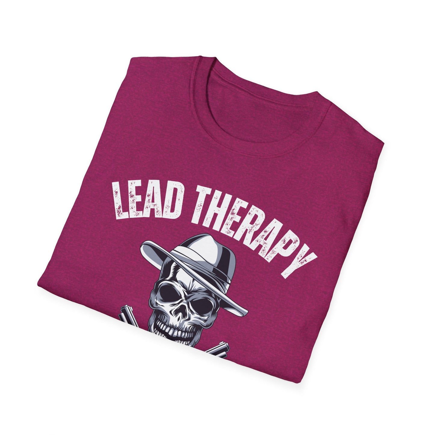 Lead Therapy Gun Lover T-Shirt, Shooting Range Skull Pistol Tee, Firearms Enthusiast Gift, Second Amendment Shirt,