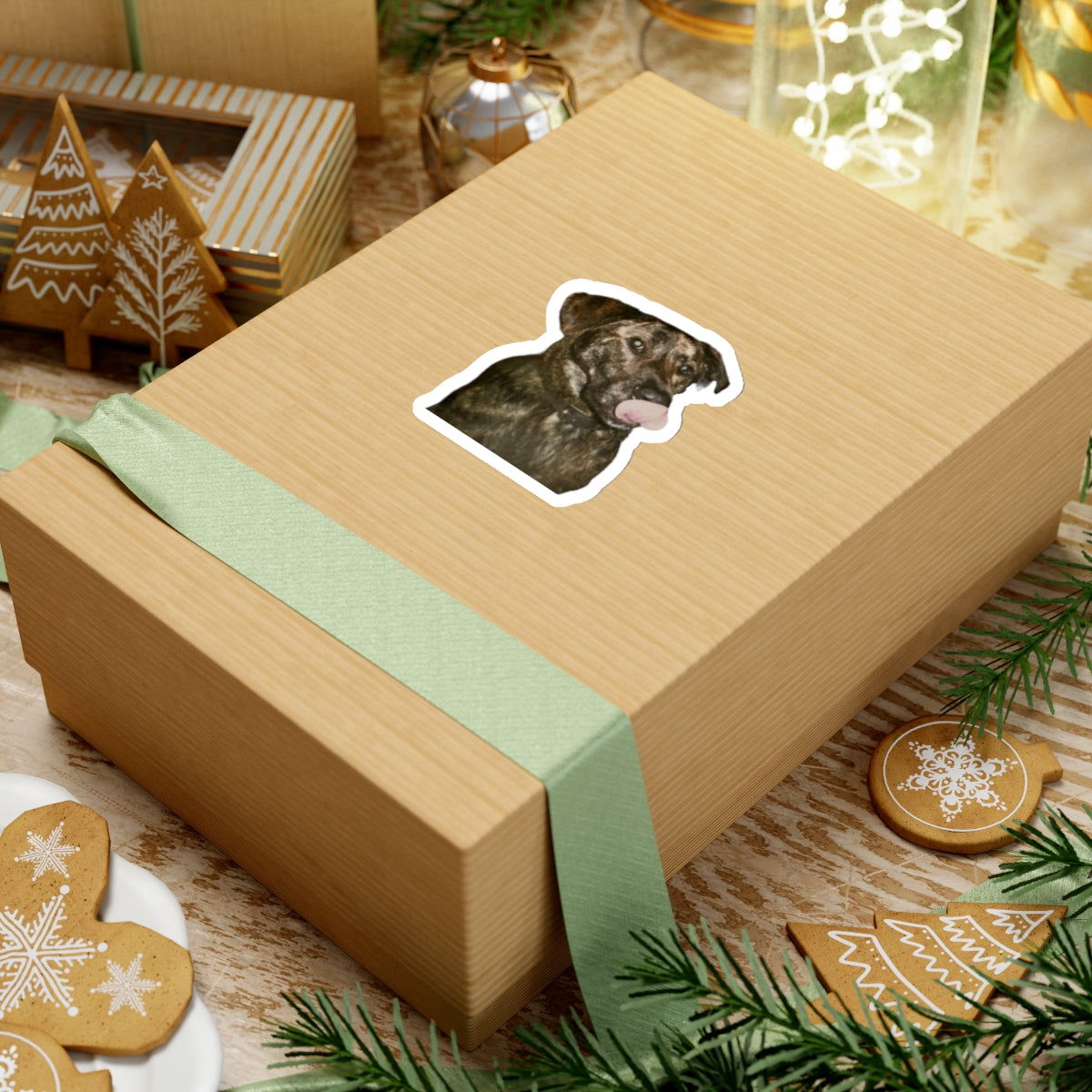 Funny Dog Sticker for Dog Lover gift for Dog Mom Cute Brindle Dog Stickers for Dog Dad Gifts for Her Water bottle sticker for laptop