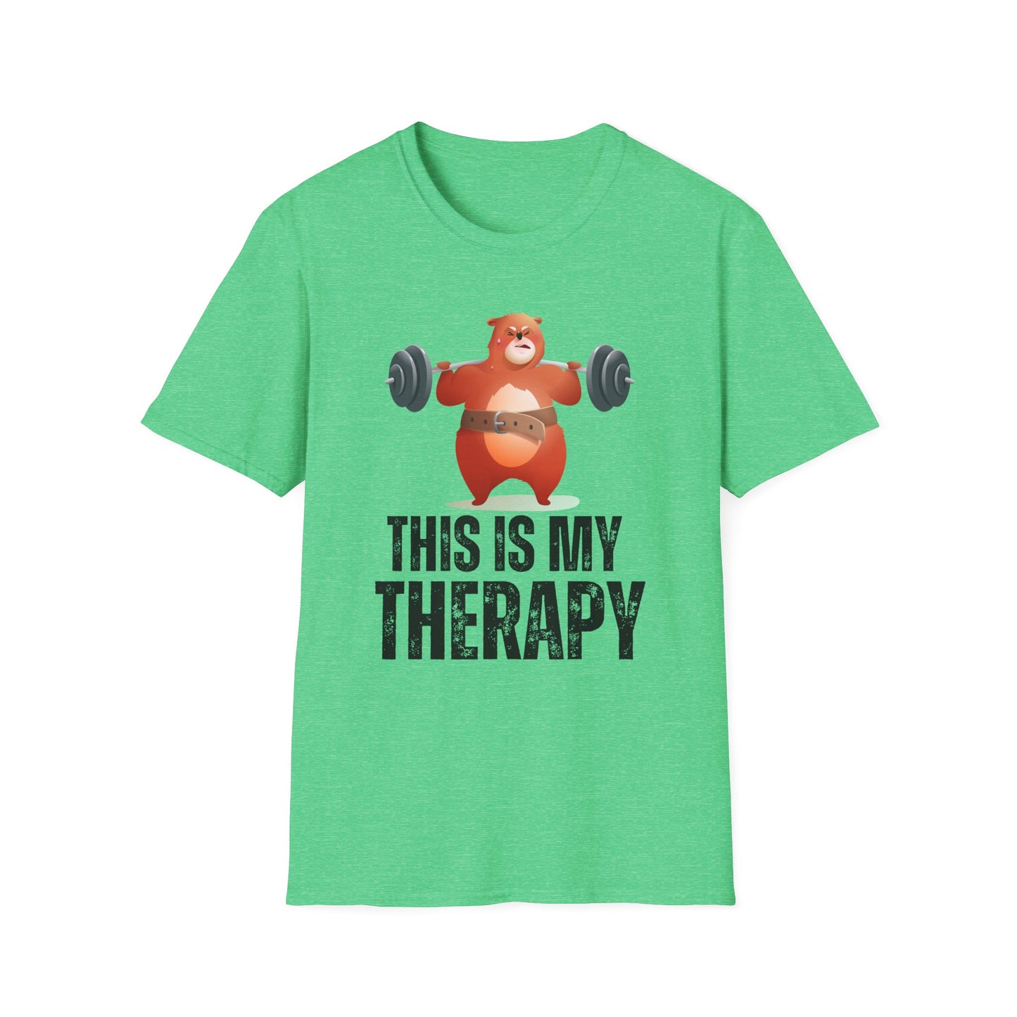 Funny Bear Working out T-shirt for Gym Lover gift for Weightlifting Lover Shirt The GYM is my THERAPY T Shirt