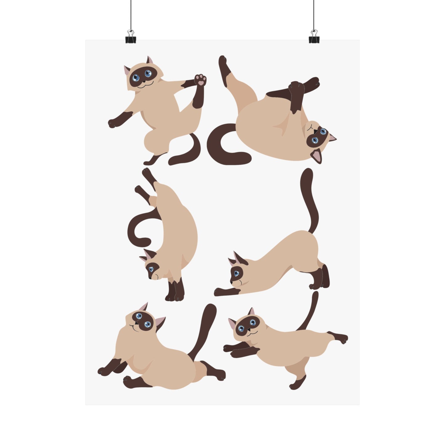 Funny Gym Poster for Cat Lover gift for Cats Mom gifts for Dad Funny Kitty Cats Doing Yoga Posters Workout Fitness Gym rat Wall Art