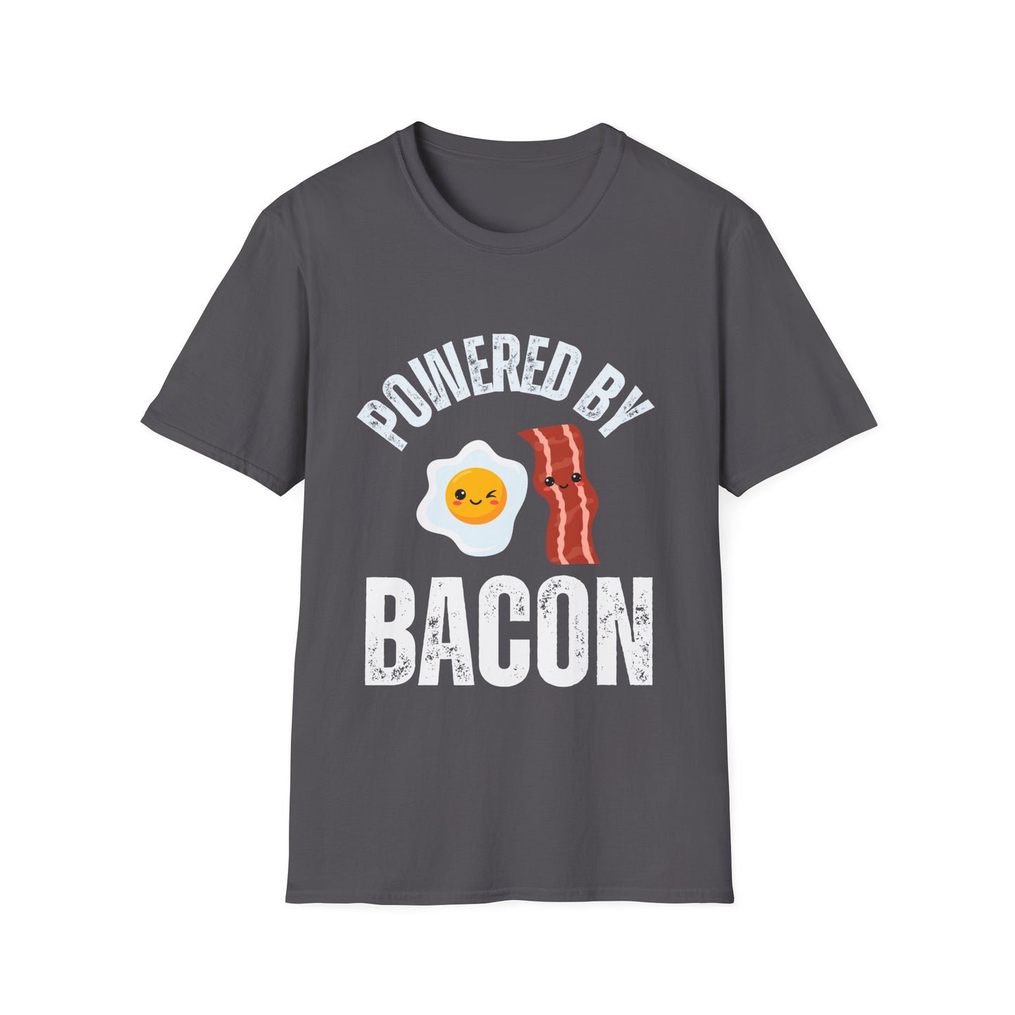 Powered By Bacon T Shirts Funny Meat Shirt - Bacon & Egg T-shirt for Meat Lover Gift for Bacon Lover Shirt for Carnivore gift for Meat T Shirt