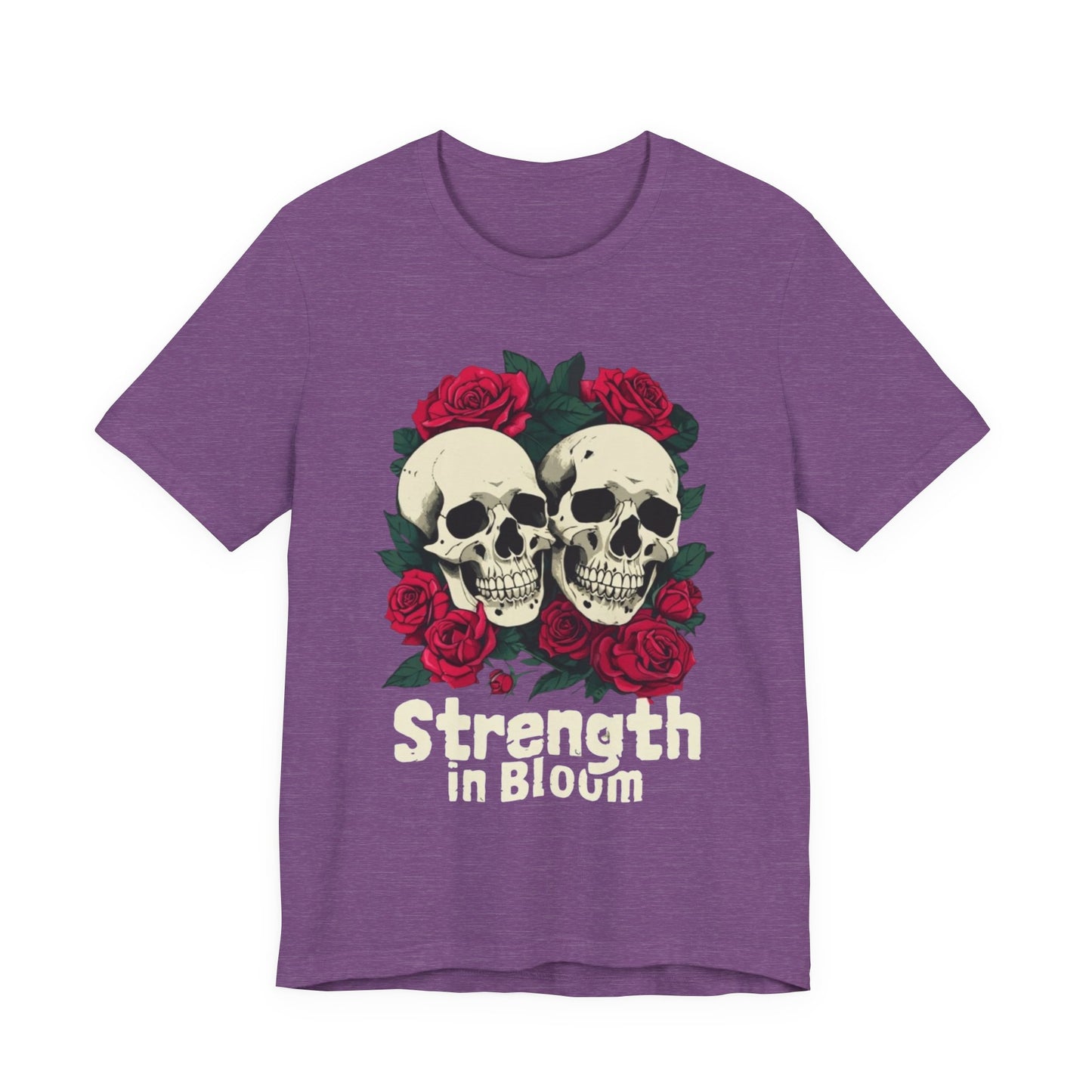 Strength in Bloom Gym Shirt, Floral Workout Tee, Fitness Top, Activewear T-Shirt, Exercise Apparel, Gym Lover Gift